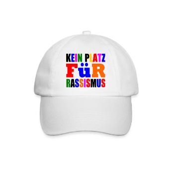 kein platz für rassismus - Baseballkappe - Weiß/Weiß - Vorne