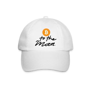 Krypto To the Moon 3 BTC Bitcoin - Baseballkappe - Weiß/Weiß - Vorne