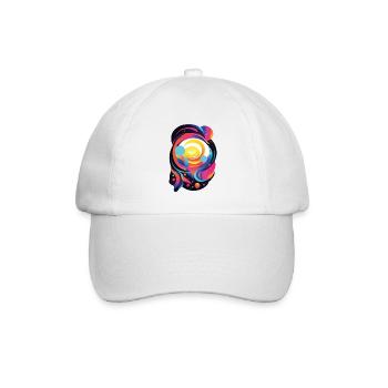 Abstrakte Kunst: Die Schönheit des Universums - Baseballkappe - Weiß/Weiß - Vorne