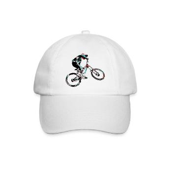 Downhill-Mountainbiken - Baseballkappe - Weiß/Weiß - Vorne