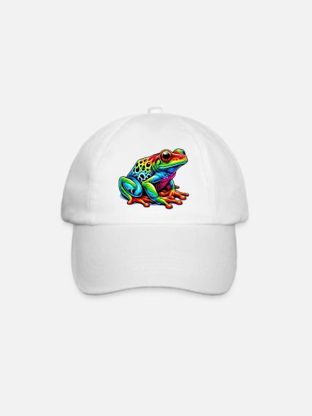 Frosch - Baseballkappe - Weiß/Weiß