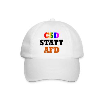 Csd statt afd - Baseballkappe - Weiß/Weiß - Vorne