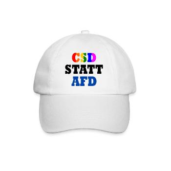 Csd statt afd - Baseballkappe - Weiß/Weiß - Vorne