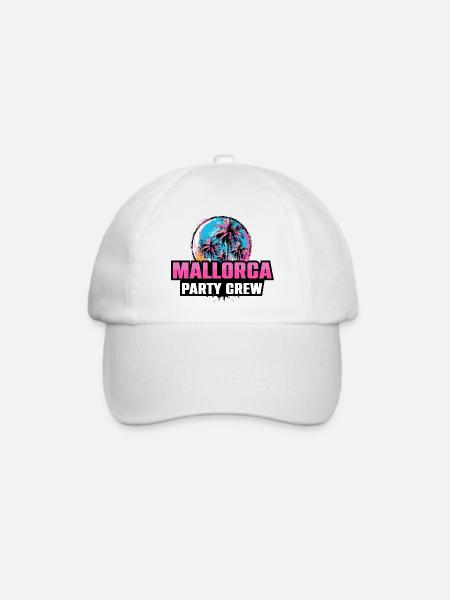 Mallorca Party Crew Urlaub Spruch - Baseballkappe - Weiß/Weiß