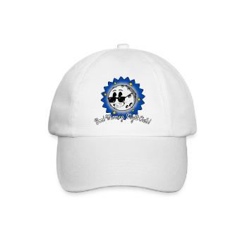 Nachtschwärmer Nightlife Gummischlauch Retro Moon - Baseballkappe - Weiß/Weiß - Vorne