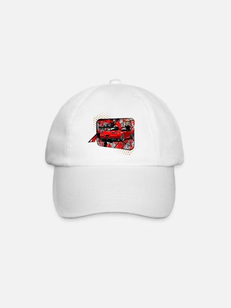 Gtr rot - Baseballkappe - Weiß/Weiß
