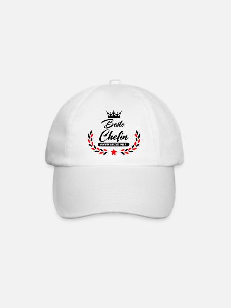 beste chefin der welt 02 - Baseballkappe - Weiß/Weiß