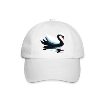 Schwimmender Schwan - Baseballkappe - Weiß/Weiß - Vorne