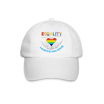 Gleichberechtigung schadet niemandem LGBT-Gleichberechtigung Gay Pride - Baseballkappe - Weiß/Weiß - Vorne