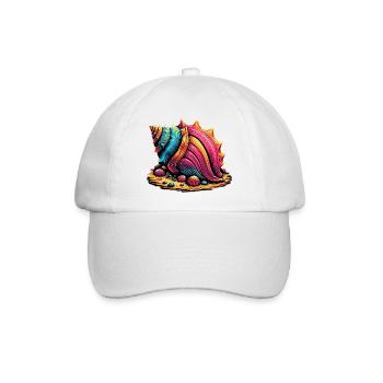 Muschel - Baseballkappe - Weiß/Weiß - Vorne