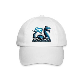 Schottland Ungeheuer von Loch Ness - Baseballkappe - Weiß/Weiß - Vorne