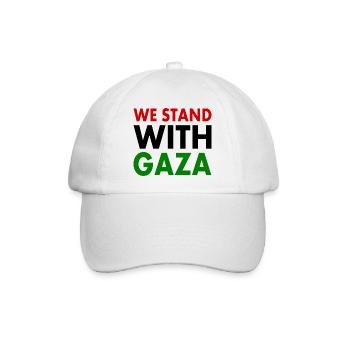 We stand with palestine - Baseballkappe - Weiß/Weiß - Vorne