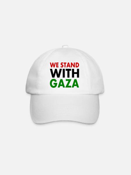 We stand with palestine - Baseballkappe - Weiß/Weiß