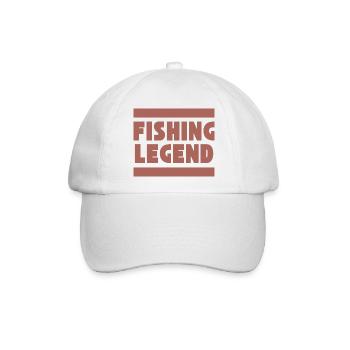 fishing legend fisherman fishing - Baseballkappe - Weiß/Weiß - Vorne