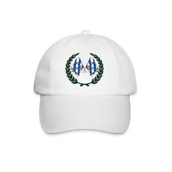 Flaggen Provinz Friesland Lorbeerkranz - Baseballkappe - Weiß/Weiß - Vorne