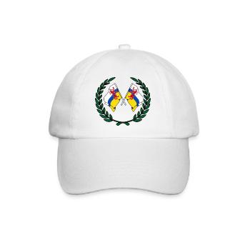 Flaggen Provinz Limburg Lorbeerkranz - Baseballkappe - Weiß/Weiß - Vorne