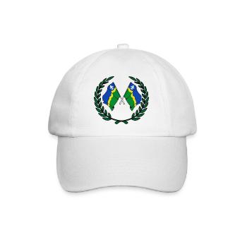 Flaggen der Provinz Flevoland mit Lorbeerkranz - Baseballkappe - Weiß/Weiß - Vorne