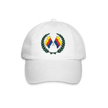 Flaggen der Provinz Nordholland mit Lorbeerkranz - Baseballkappe - Weiß/Weiß - Vorne