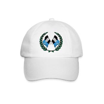 Flaggen Provinz Aargau Schweiz Lorbeerkranz - Baseballkappe - Weiß/Weiß - Vorne