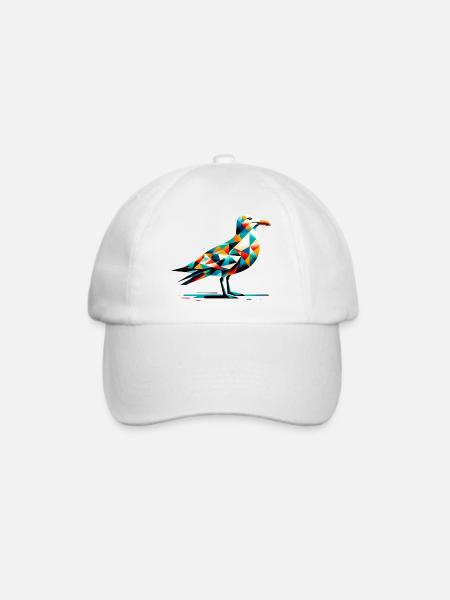 Möwe - Baseballkappe - Weiß/Weiß