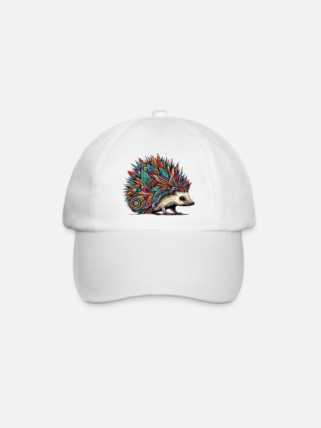 Igel - Baseballkappe - Weiß/Weiß