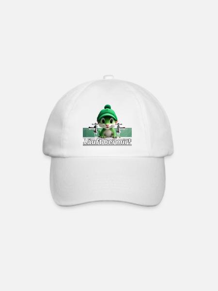 Grünes Tier - Baseballkappe - Weiß/Weiß