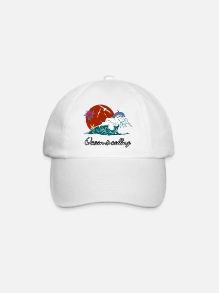 Das Meer ruft - Baseballkappe - Weiß/Weiß