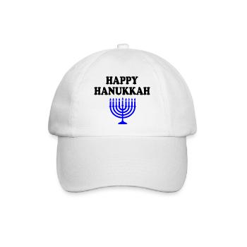 HAPPY HANUKKAH - Baseballkappe - Weiß/Weiß - Vorne