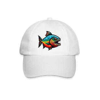 Piranha - Baseballkappe - Weiß/Weiß - Vorne