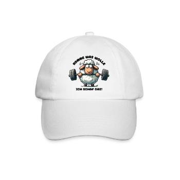 Lustiges Schaf Motivation Inspiration Humor Spruch - Baseballkappe - Weiß/Weiß - Vorne