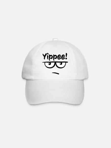 Hurra! - Baseballkappe - Weiß/Weiß