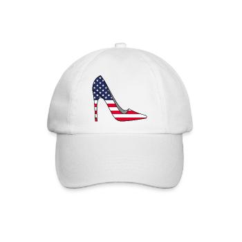 Damenschuhe und Amerika - Baseballkappe - Weiß/Weiß - Vorne