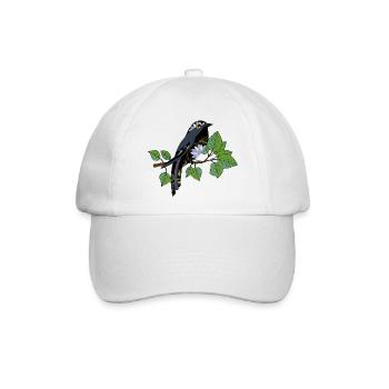 Bunter Vogel - Baseballkappe - Weiß/Weiß - Vorne