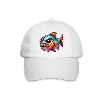 Piranha - Baseballkappe - Weiß/Weiß - Vorne