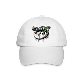 Gecko - Baseballkappe - Weiß/Weiß - Vorne