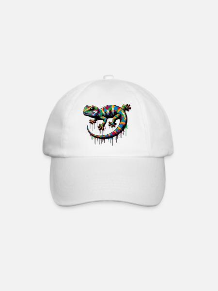 Gecko - Baseballkappe - Weiß/Weiß