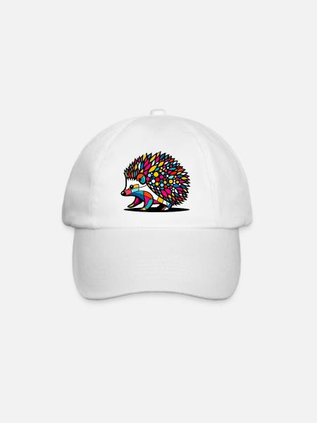 Igel - Baseballkappe - Weiß/Weiß