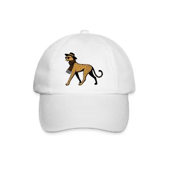 Leoparden-Chic - Baseballkappe - Weiß/Weiß - Vorne