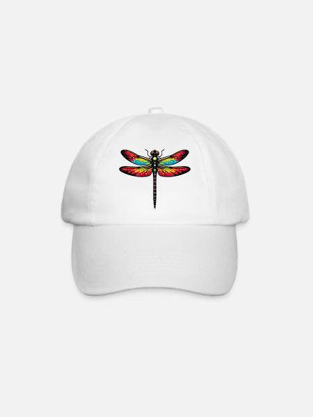 Libelle - Baseballkappe - Weiß/Weiß
