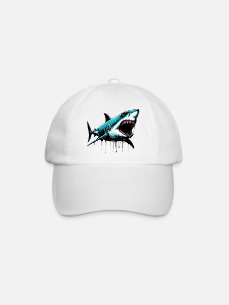 Hai - Baseballkappe - Weiß/Weiß
