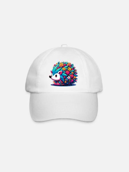 Igel - Baseballkappe - Weiß/Weiß