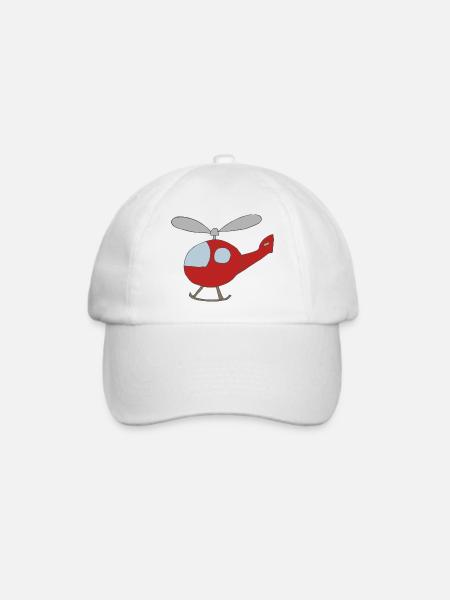 hubschrauber - Baseballkappe - Weiß/Weiß
