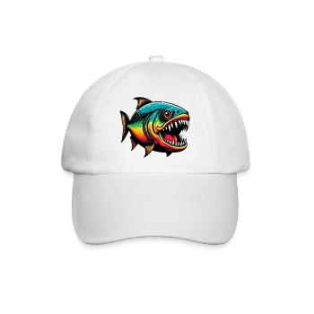 Piranha - Baseballkappe - Weiß/Weiß - Vorne