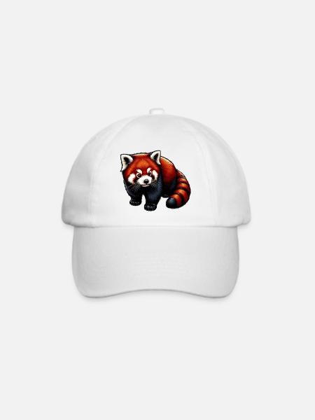 Kleiner Panda - Baseballkappe - Weiß/Weiß
