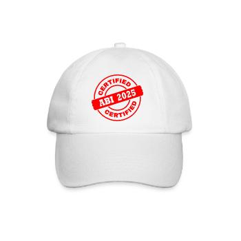 Abi 2025 - Baseballkappe - Weiß/Weiß - Vorne