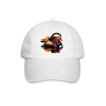 Mandarinente - Baseballkappe - Weiß/Weiß - Vorne