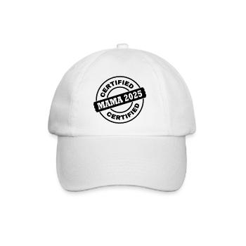 Mama 2025 - Baseballkappe - Weiß/Weiß - Vorne