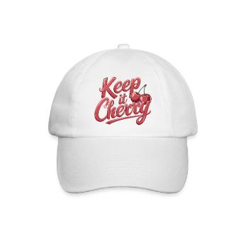 Keep It Cherry Kirschen für einen Kirschen Fans - Baseballkappe - Weiß/Weiß - Vorne