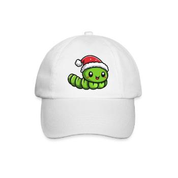 Wurm Weihnachten - Baseballkappe - Weiß/Weiß - Vorne