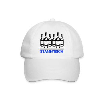bierflasche stammtisch - Baseballkappe - Weiß/Weiß - Vorne